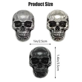 Niuhong 6 Pcs Skull Conchos Craft 3D Skull Screw Cap Leather Rivets Decorating Punk Cool Screw DIY Craft Repairs Handbag Purse Clothes Shoes Decor