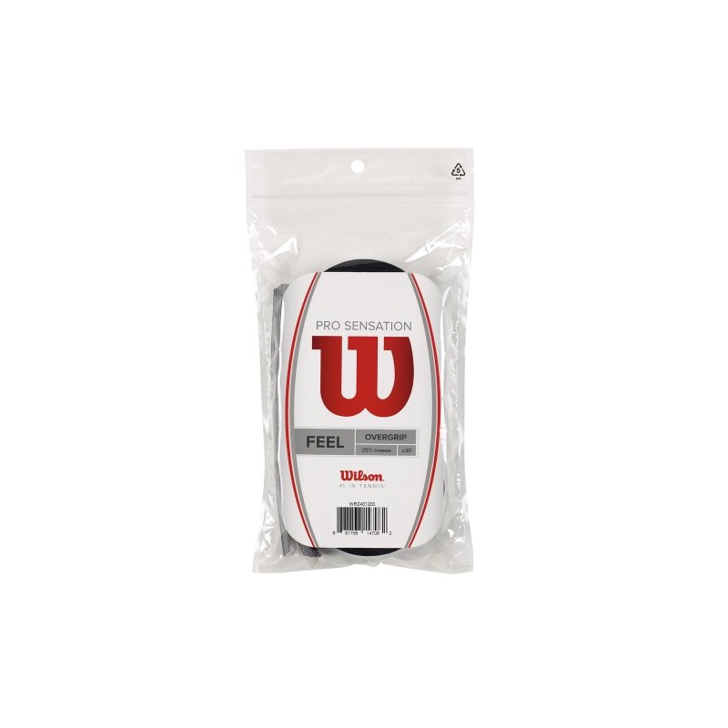 Wilson Pro Sensation Schwarz Overgrip (Pack of 30) - Black,