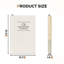 KINGTLE Daily Gratitude Journal with Simple Guided Format, 5 Minute Journal Intelligent Change Undated Journal for Recording Goodness, Happiness, Gratitude and Reflection (Beige)