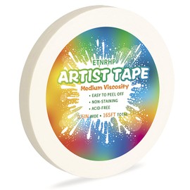 ETNRHP White Art Masking Tape for Watercolor Paper Borders，0.6in 165ft