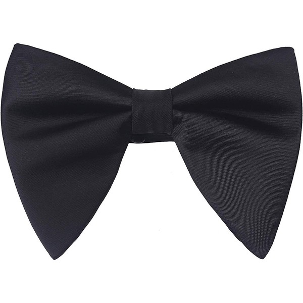 Satin Silk Oversized Bow Tie Solid Color Formal Tuxedo Big