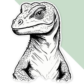 Extra Large 460mm 'Komodo Dragon' Permanent Sticker Decal for Cars/Windows/Bins/Walls (DW00118663)