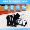 1InTheOffice Medium Binder Clips, Paper Clamps, Paper Binder Clips, 5/8"