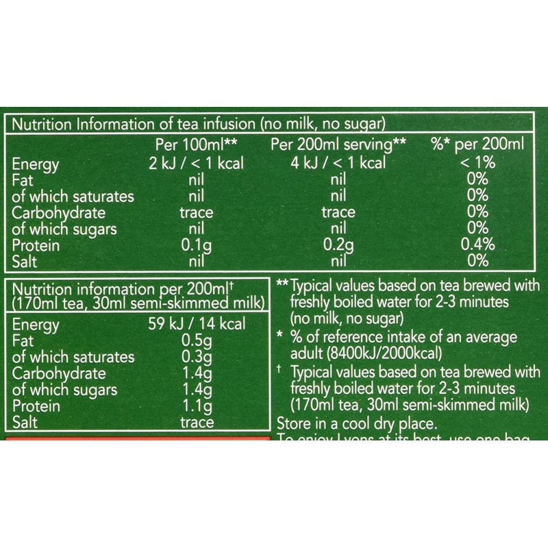 Lyons Original Irish Tea. 80 Bags
