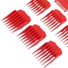 10pcs Professional Hair Clipper Guide Comb Red Hair Trimmer Cutting