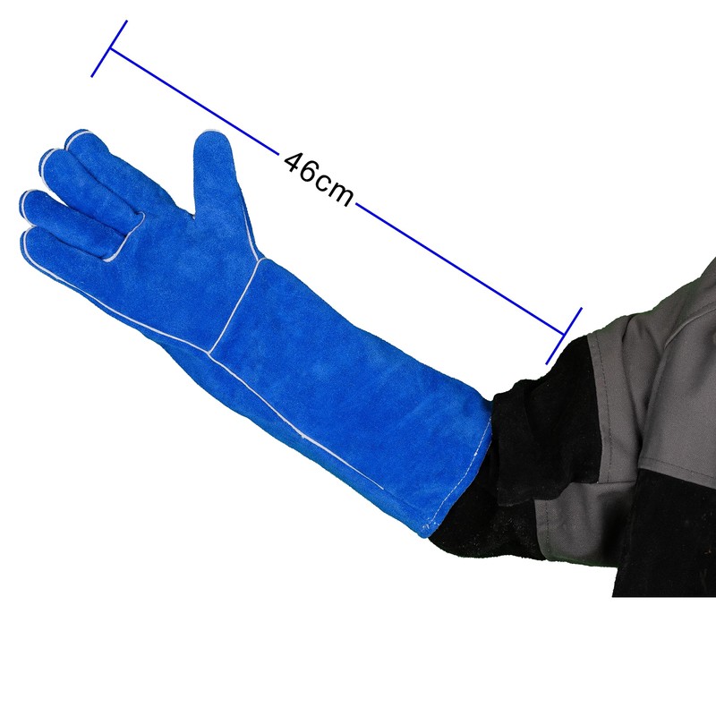 Weldas® long gauntlet (46cm overall length) welding gloves, Fully lined