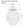 sourcing map 20mm Slip x 20mm Slip Metric PVC Pipe