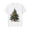 Christmas Tree Xmas Motif Family Christmas Tree T-Shirt, White