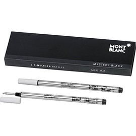Montblanc Fineliner Refills (M) Mystery Black 110149 – Pen Refills for Fineliner and Rollerball Pens by Montblanc – 2 x Fiber Tip Pen Refill