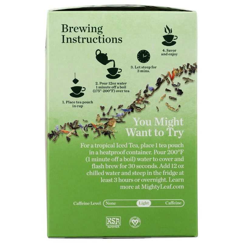 Mighty Leaf Tea, Green Whole Leaf Tea Bags - Green