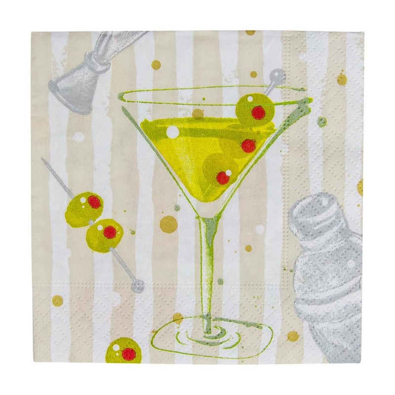 Caspari Speakeasy Cocktail Napkins - 20 Per Package