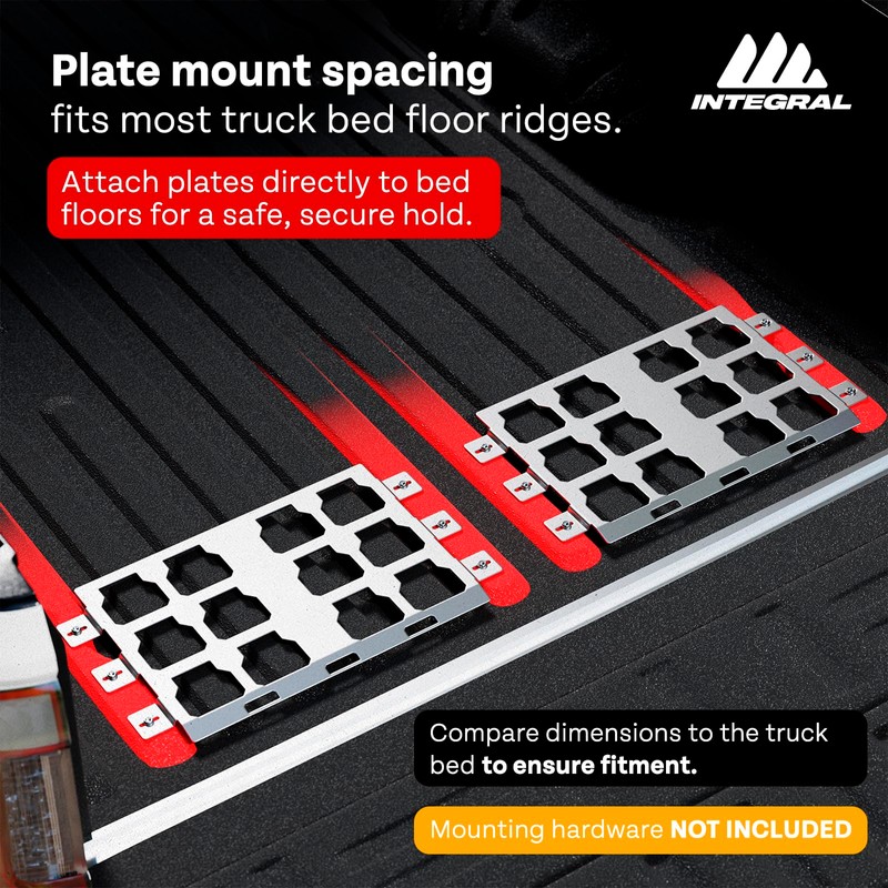 Integral Mounting Plate Compatible with Milwaukee Packout - Aluminum Base