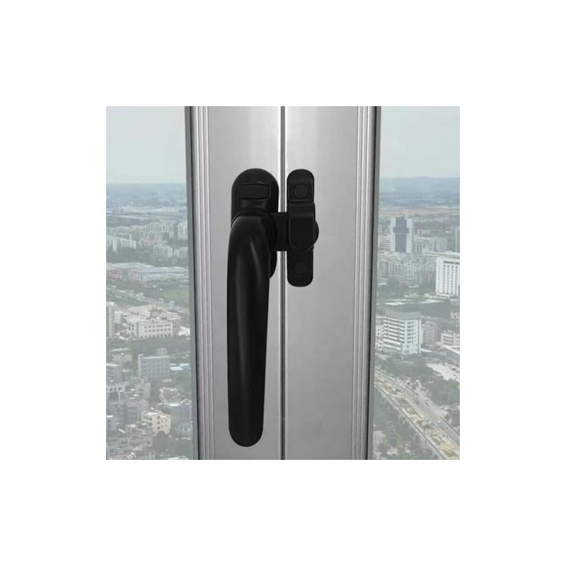 Pack of 2 Window Handle, Balcony Door Handle, Safety Window