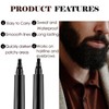 Prreal 2Pcs Black Beard Pen, Natural Beard Filler For men,