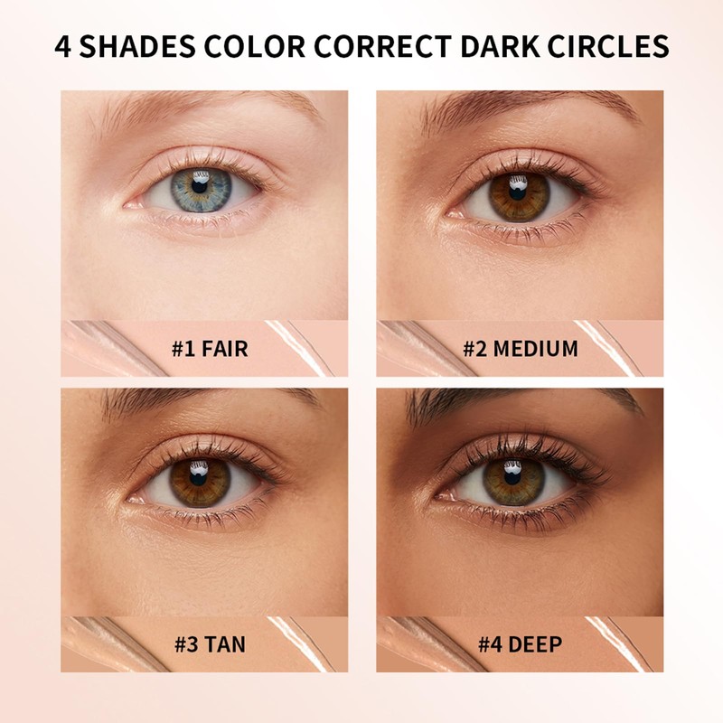 Under Eye Concealer for Dark Circles Puffiness and Fine Lines,