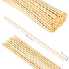 WORSETUY 120 PCS Wooden Dowel Rods, 6mm Diameter Round Bamboo