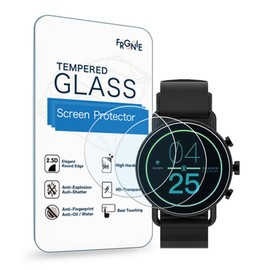 (3pcs) Frgnie Compatible with Skagen Falster Gen6 Protective Film High Transmittance 9H Hardness Thin Bubble Proof Watch Screen Tempered Glass Film
