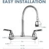 EXCELFU RV Kitchen Faucet,Camper Sink Faucets Replacement with Chrome