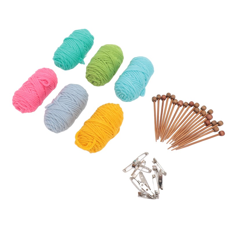 Mini Knitting Tools Set Single Pointed Knitting Needles and 6