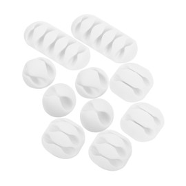 KONTONTY Data Cable Organizer Cord Organizer Clips 10 Pieces for Office and Home