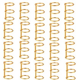 3 Holes Gold Loose Leaf Binder Book Rings on Post, 3/4" Inside Diameter Snap Split 3-Hinged Rings for DIY Travel Diary, Diary, Binding Spines Combs, Notebook, Photo Album Binding and More (20 Pack)