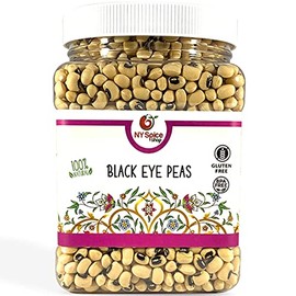 NY Spice Shop Whole Black Eyed Peas (Cowpeas) - 3 Pound | Indian Natural Lobiya Rich in Protein and Fiber