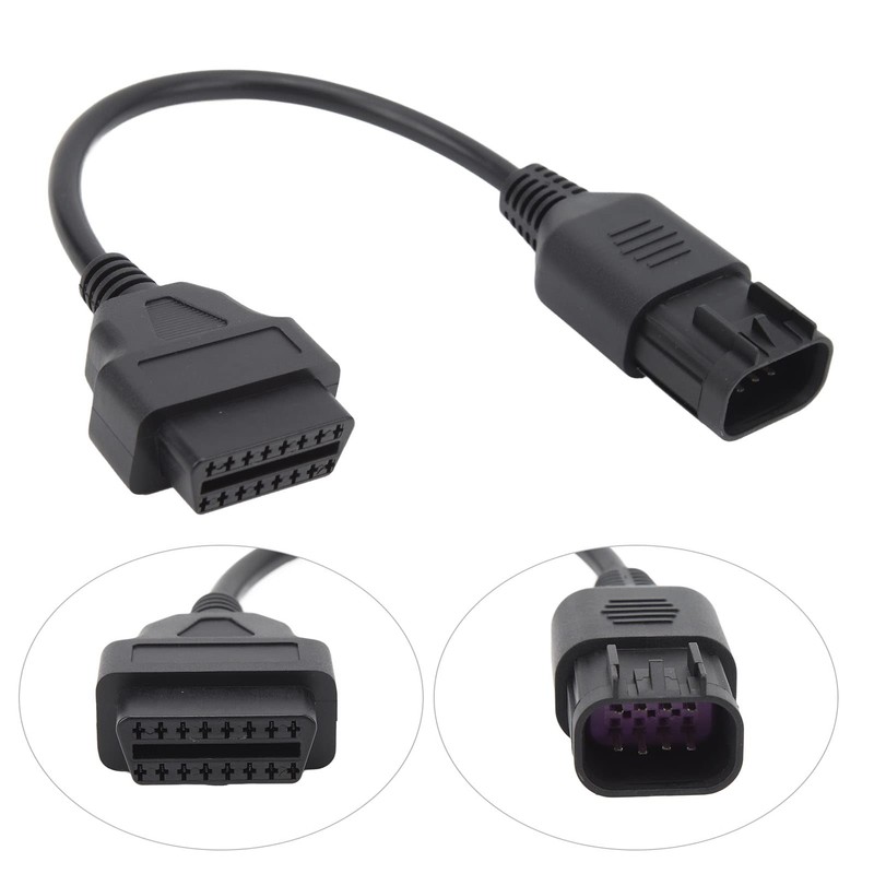 POCREATION Conector de diagnóstico OBD2, Adaptador de diagnóstico OBD2 a
