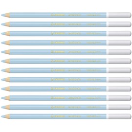 STABILO 1400/435"Carb0thello Chalk-Pastel" Colouring Pencil - Light Ultramarine (Pack of 12)