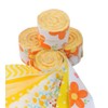 CraftsFabrics 20 x 100% Cotton Pre Cut Yellow Floral Jelly