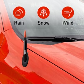 Ajxn 1 PC Car Truck Bullet Antenna, 5.4" Automobile Antenna Mast, Suitable for GM Silverado 1500 2500 3500 HD Avalanche GMC Sierra 1500 2500 3500 (American Flag Orange #110)