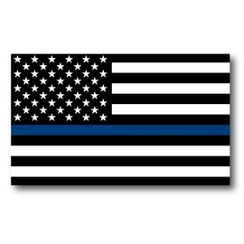 Magnet Me Up Thin Blue Line American Flag Magnet Decal, 3x5 Inches, Heavy Duty Automotive Magnet for Your Car Truck or SUV, in Support of Police and Law Enforcement Officers