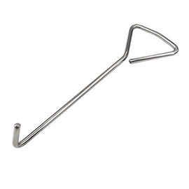 Manhole Lifter, 1 Stainless Steel, High Grade Model, SUS304, Diameter Approx. 0.3 inches (8 mm), Length Approx. 15.7 inches (400 mm), Manhole Grating, Hook, Manhole Hook, Hand Hole, Meat Hook, Side Groove, Lid, Iron Lid, 1 Unit, Opening Tool, Open and Cl