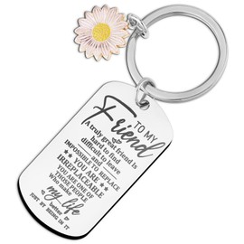 Ouligay Friend Gifts for Women Friendship Keyrings Funny Sunflower Keyring Bff Gifts Soul Sister Gifts Long Distance Friendship Gifts for Birthday Graduation Christmas