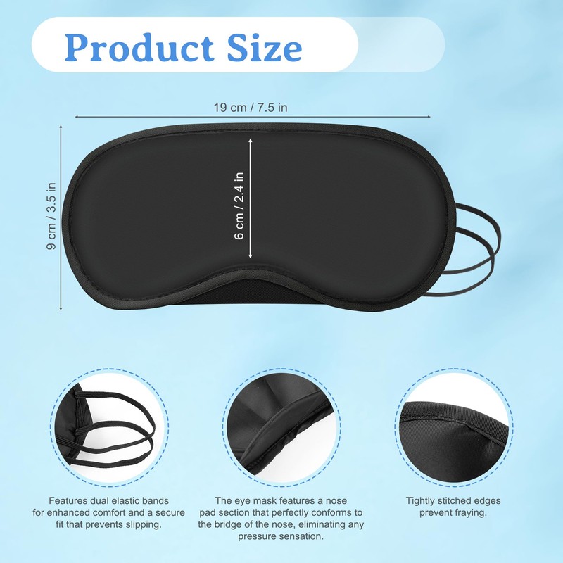 Lilingsty Bulk Sleep Masks, Black Eye Masks in Bulk, Featuring