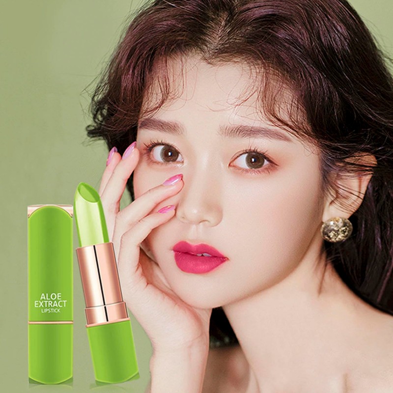 Aloe Vera Lipstick, Lip Moisturiser, Long-Lasting Nutritious Lip Balm, Magic
