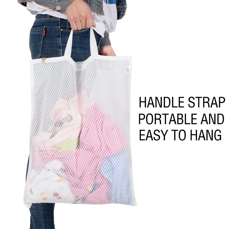 Tenrai Laundry Bag Mesh Wash Bag，Use YKK Zipper，Tote Bag Bathroom
