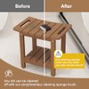 HIPS Shower Benches for Inside Shower, Shower Stool with Space-Efficient