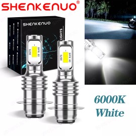 SHENKENUO For Honda Sportrax TRX400EX 1999-2008 - 6000K White LED Headlights Bulbs Kit