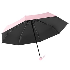 TOKYO GOODS MARKET Lightweight Compact UV Protection Parasol Folding Umbrella, Unisex, For Rain or Shine, With Storage Case, Black