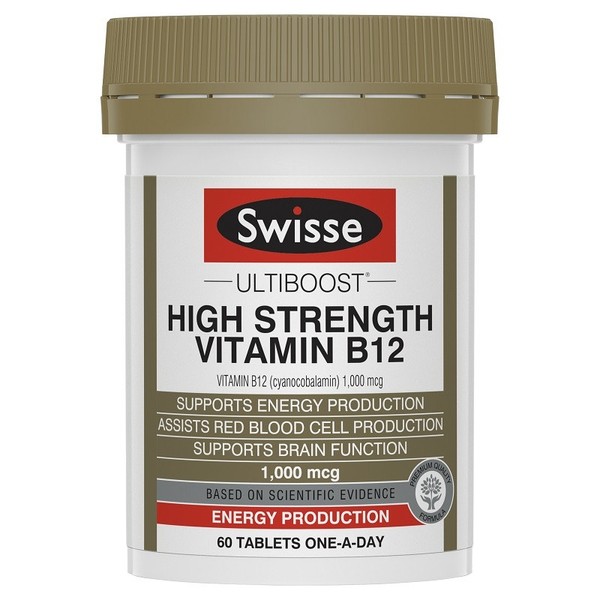 Swisse Ultiboost High Strength Vitamin B12 Tab X 60