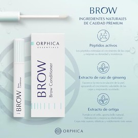 ORPHICA BROW Acondicionador de cejas, Serum acelerador de crecimiento de cejas, efecto de cejas fuertes y nutridas, intensifica el color, 4ml