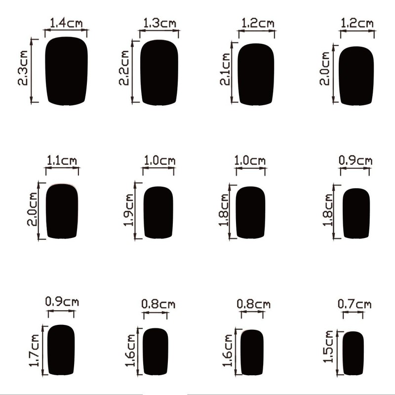 Press On Nails Medium Square Fake Nails - Red Glitter