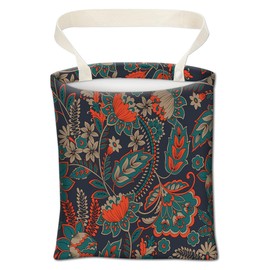 ABUIFDK Car Trash Can, Cute Car Trash Bag, Hanging Car Organizer and Storage Bag, Trash Bin for Car Accessories, Vehicle, Travelling, Camping Luxury Paisley Flowers