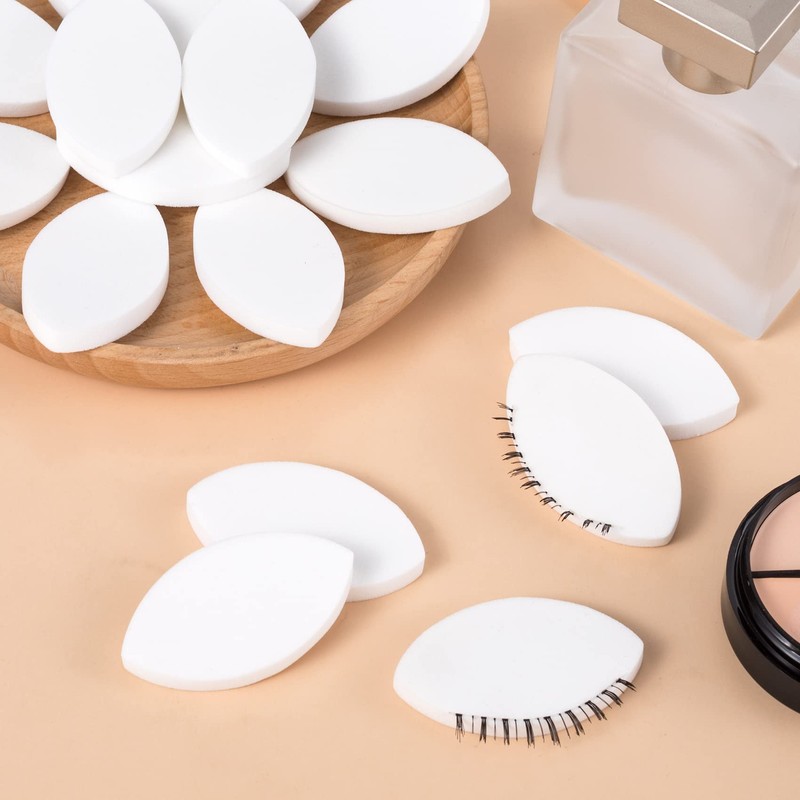 OIIKI Eye Shaped Practice Sponge, 10Pcs Lash Exercise Sponge, Practice