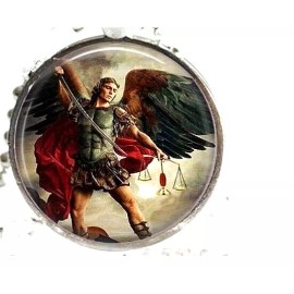 Fashion Jewelry SAINT MICHAEL PROTECT pendant Sterling 925 Silver plated 20" necklace gold Gift