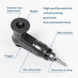 Mini Pneumatic Chamfer Tool Portable Handheld Beveling Tool for chamfering of plastic, aluminum alloy, and carbon steel