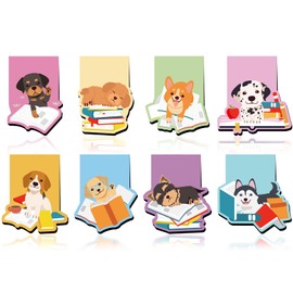 FYSUIMU 8Pcs Dog Magnetic Bookmark Cute Puppy Book Marker Animal Magnet Page Clip for Teacher Student Reading Book Lover Gift