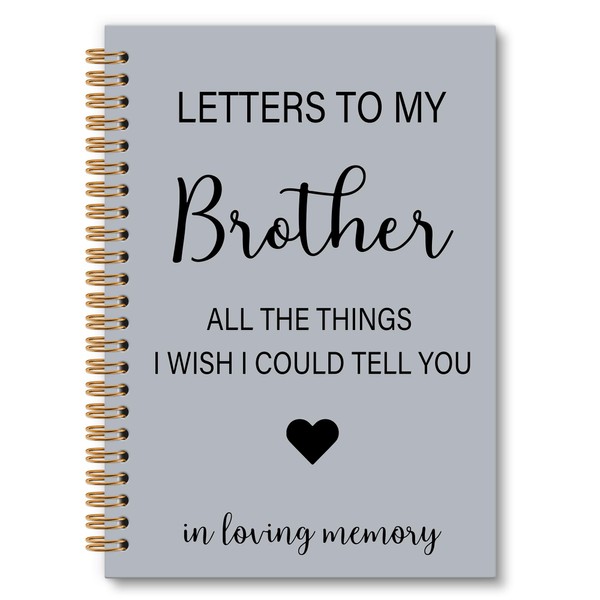 OINDADE Loss of Brother Sympathy Gifts Grief Notebook Journal, Letters