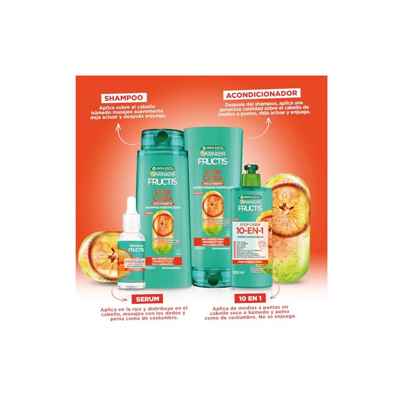 Garnier Fructis Shampoo Crece Fuerte, 650 ml