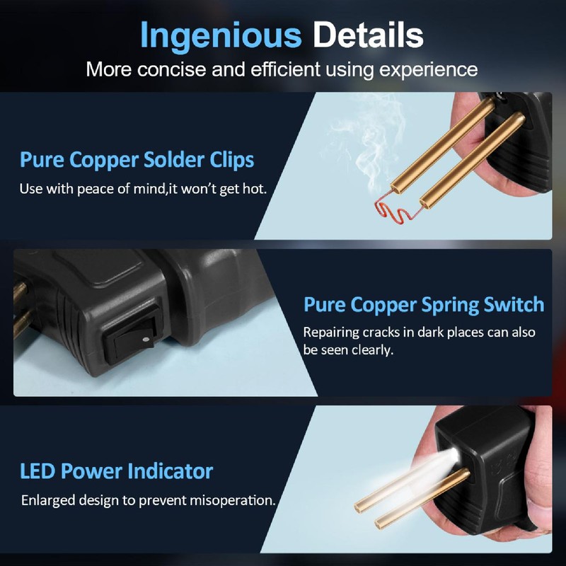 Portable Mini Plastic Welder with 200 Nails Hot Stapler Welding